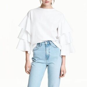 MVN Ruffle Sleeve Blouse Small